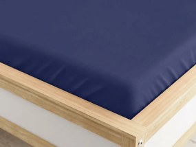 Mikroszálas gumis lepedő tengerészkék 90 x 200 cm