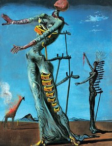 Művészeti nyomat Salvador Dali - Girafe En Feu, Salvador Dalí