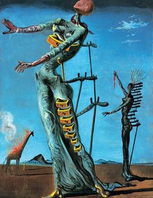 Művészeti nyomat Salvador Dali - Girafe En Feu