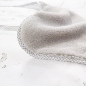 Fehér-szürke mikroplüss gyerek takaró 80x80 cm Sternenzauber – Roba