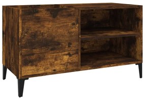 füstös tölgy színű szerelt fa hanglemezszekrény 84,5x38x48 cm