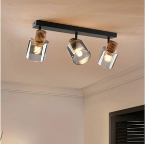 Brilagi - Spotlámpa HYGGE 3xE14/15W/230V fekete/füstszínű