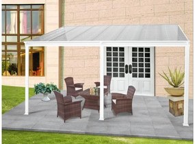 alumínium pergola LANITPLAST WALL 53 fehér + bronz PC LG2131