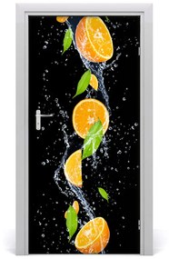Ajtó tapéta narancs 75x205 cm