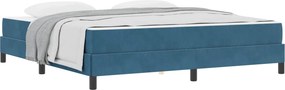 vidaXL Boxrugós ágy matracmal Sötét kék 180 x 200 cm szövet