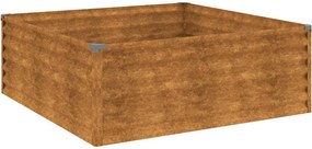 vidaXL corten acél kerti magaságyás 100x100x36 cm