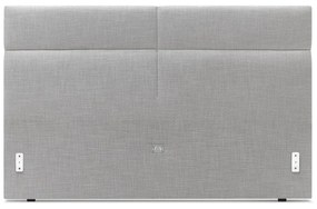 Világosszürke kárpitozott franciaágy ágyráccsal 160x200 cm Elyna – Bobochic Paris