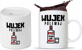 Bácsi Szett Ajándék Bögre Persely nyomott mintával