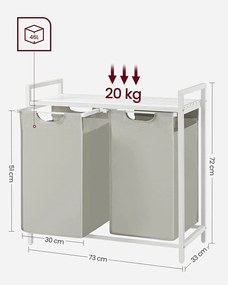 SPECA bézs kétkamrás szennyeskosár polccal