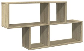 sonoma tölgy színű szerelt fa fali polc 100 x 20 x 53 cm