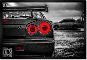 Poszterek keretben 60x40 Sport Nissan Gtr Lámpák
