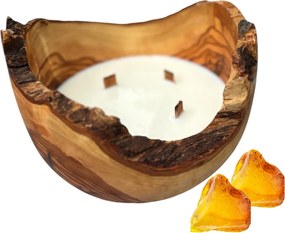 Természetes Illatgyertya Fában DMIR18 Arkay -Borostyán arany