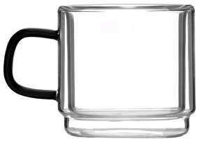Üveg eszpresszó bögre szett 2 db-os 80 ml Carbon – Vialli Design