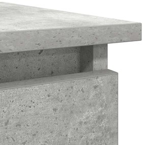 betonszürke konzolasztal fiókokkal 85,5x38,5x74,5 cm