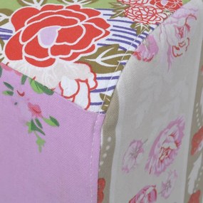 Virágmintás patchwork lábzsámoly