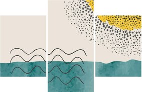 Kép - Absztrakt festmény a strandról N⁰1 (90x60 cm)