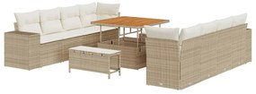 Kerti Kanapé Szett 11 pcs Beige és krém 100 x 100 x 71 cm