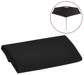 fekete kültéri napernyőponyva 300 cm