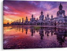 Kép - Buddhák naplementekor (70x50 cm)