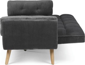 Trojmístná rozkládací pohovka, šedá, manšestrová látka, ASB-C3470 GREY6