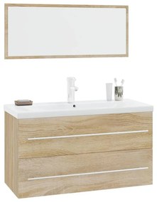 3 részes sonoma tölgy színű fürdőszobai bútorgarnitúra
