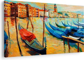 Kép - Velencei kikötő (90x60 cm)