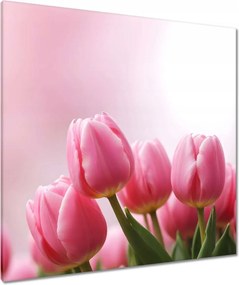 Vászonkép 90x90 Rózsaszín tulipánok
