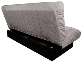 Click-Clack Felicity Kihúzható kanapé, 195x75x90 cm, tárolóládával, textil huzat, világosszürke