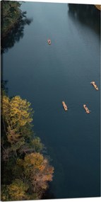 Vászonkép Kajakozás Erdő Folyó Természet 60x120 cm