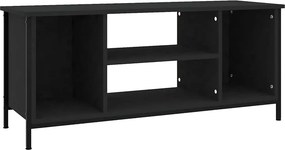 vidaXL fekete szerelt fa TV-szekrény 102x35x45 cm