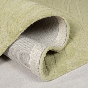 Zöld gyapjú kerek szőnyeg ø 160 cm Lino Leaf – Flair Rugs