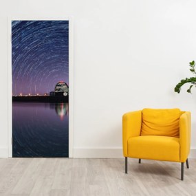 Fotótapéta ajtóra - Éjszakai égbolt csillagokkal (95x205cm)
