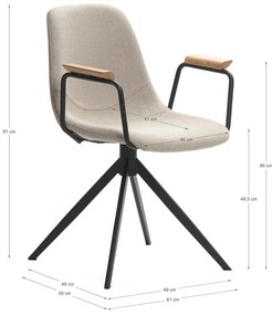 Bézs étkezőszék szett 2 db-os Tali – Marckeric