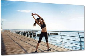 Vászonkép 120x70 Tengerparti jóga