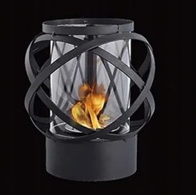 Szabadon álló asztali biokandalló dekoratív bioetanol fekete 24cm