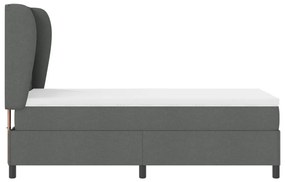 Boxspring Ágy Matrac Kárpitozott Szürke színben, 90x190 cm