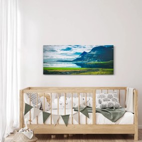 Egy tó hegyekkel képe (120x50 cm)