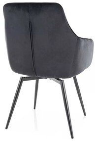 Montale Velvet étkezőszék, fekete