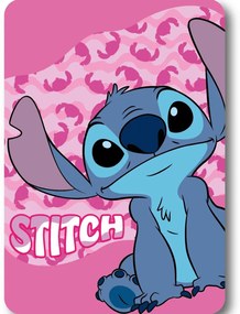 Disney Lilo és Stitch, A csillagkutya Pink Wave polár takaró 100x140cm