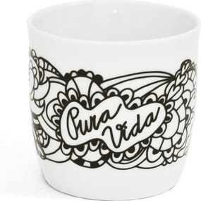 Fehér-fekete bögre 260 ml Pura Vida – Bonami