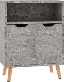 vidaXL betonszürke szerelt fa tálalószekrény 60 x 30 x 72 cm