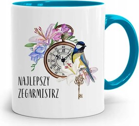 Kék Bögre Óramesternek A Legjobb Ajándék fényképes nyomtatással