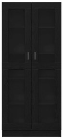 Könyvespolcok 2 db Fekete tölgyből 82,5x30,5x185 cm Műszaki fa