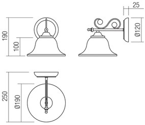Redo 02-989 - Fali lámpa VERSUS 1xE27/42W/230V