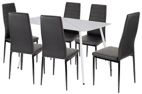 Jenna 6+1 étkező garnitúra fekete