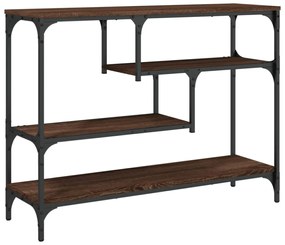 barna tölgyszínű szerelt fa tálalóasztal 100x30x75 cm