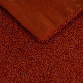 Téglavörös sherpa takaró 130x160 cm Sherpa Bouclé – Casa Selección