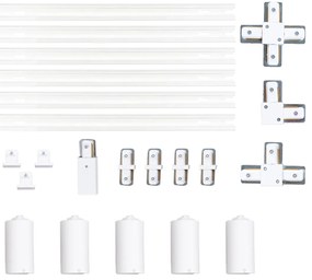 Modern sínrendszer 5 fehér spotlámpával, 1 fázisú GU10 50 mm - Iconic Ruby