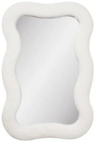 Bosaro tükör, plüss, fehér, 80x54 cm