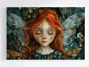 Poszter Vörös Tündér Mágikus Kert Pillangók Virágok 60x40